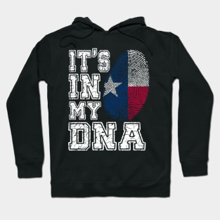 It's In My DNA Texas - Pride Flag Fingerprint Gift Hoodie